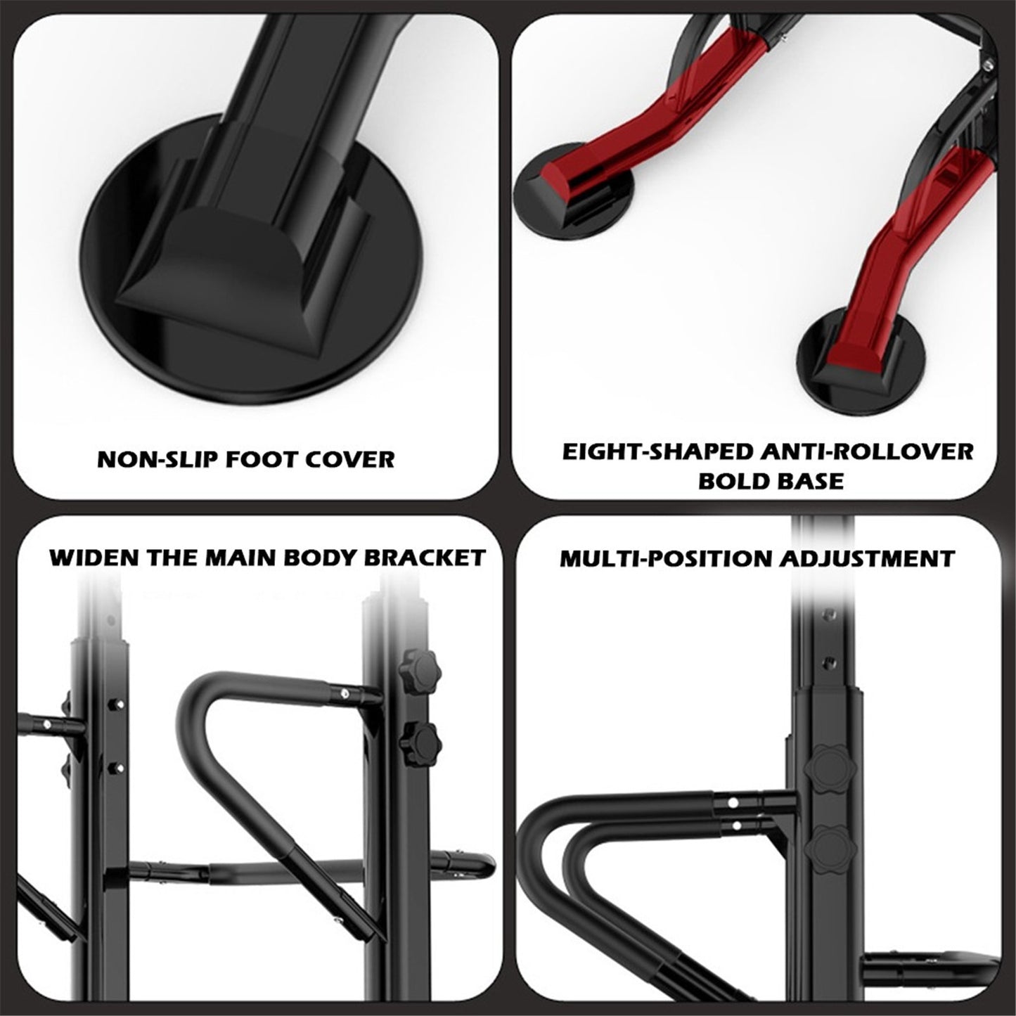 Adjustable Chin Up Stand P ull Up Bar Dip Power Tower Home Gym Fitness Workout