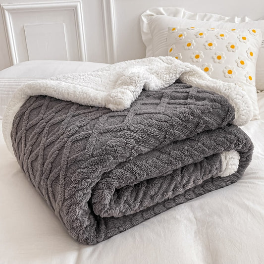 GURET Warm Winter Fluffy Fleece Blanket Comforter