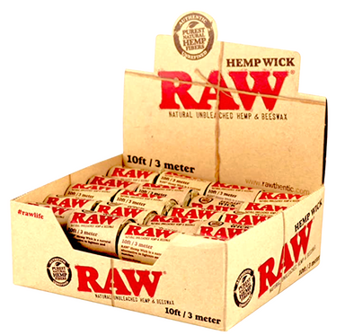 RAW HEMP WICK 20 FT 6 METER 20CT/PACK