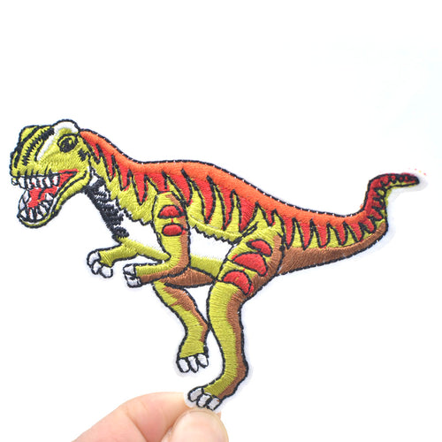 Patch dinosaure T-Rex vert écusson thermocollant à repasser - ArtKen6L