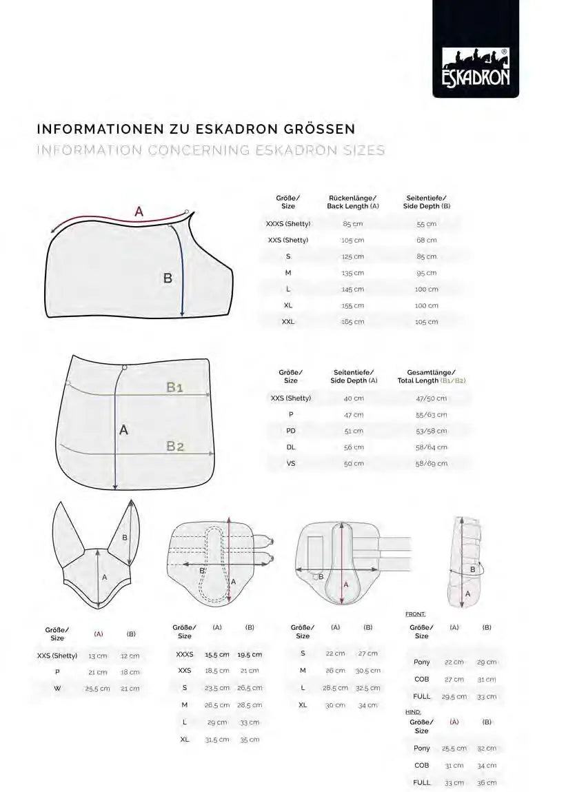 Groessentabelle Eskadron