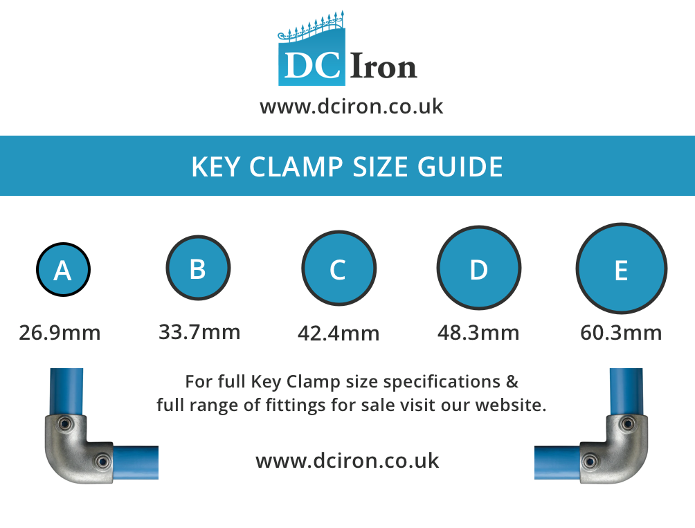 key clamp size guide for UK key clamps from DC Iron
