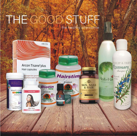 Hairloss Products. Supplements, Shampoos & Oils for stimulating hair growth - The Good Stuff Online Health Shop