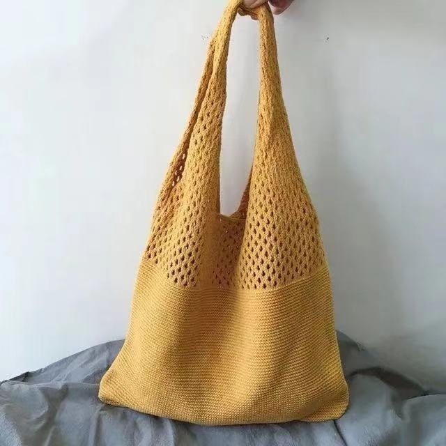 yellow boho bag