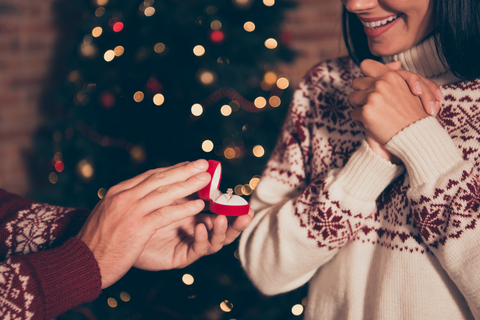 perfect holiday proposal lighting