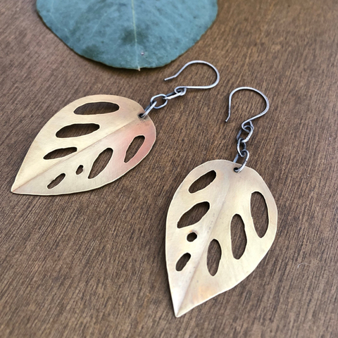 leaf earrings