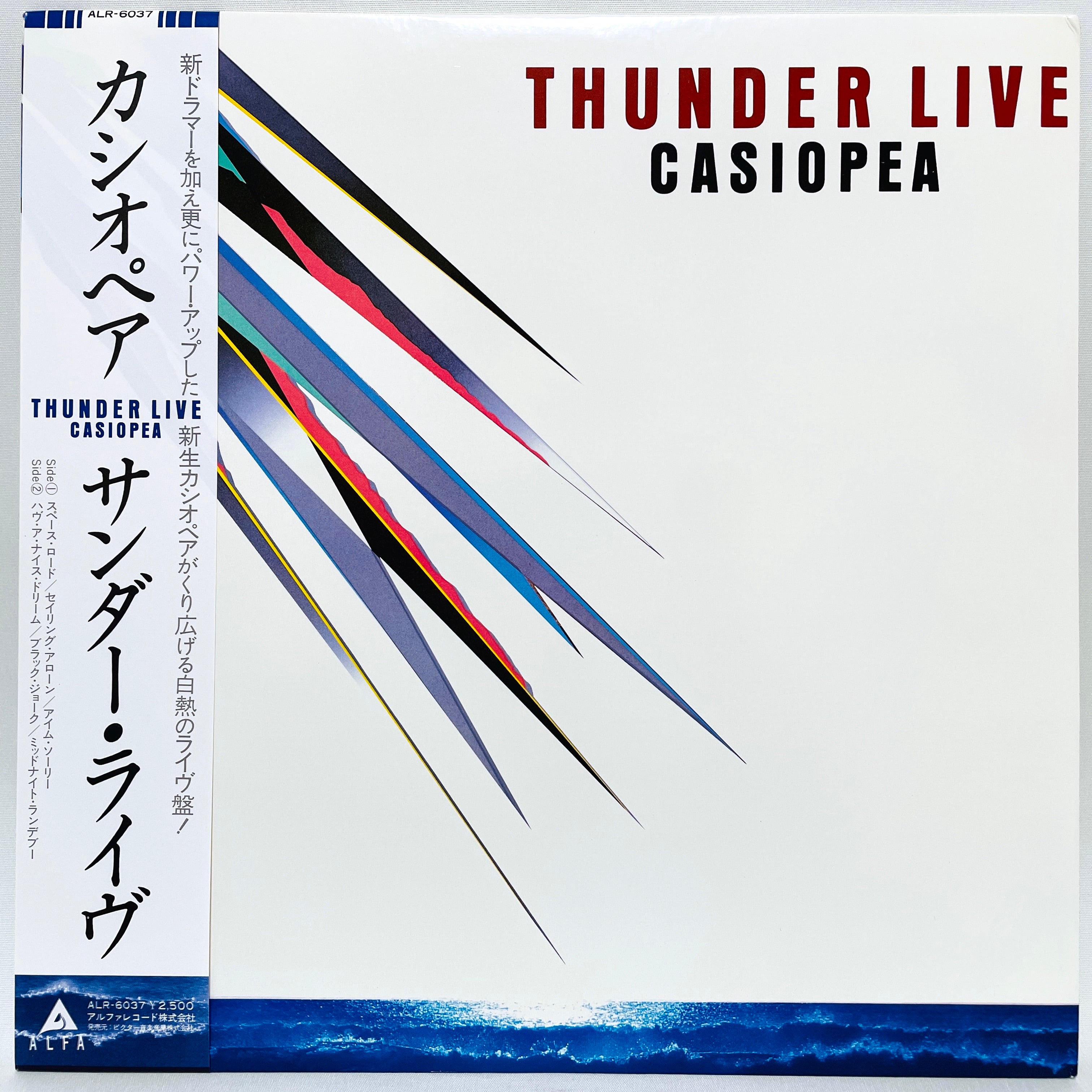 【帯付き】サンダー・ライヴ　カシオペア LP レコード