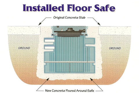 in-floor safe - installation diagram
