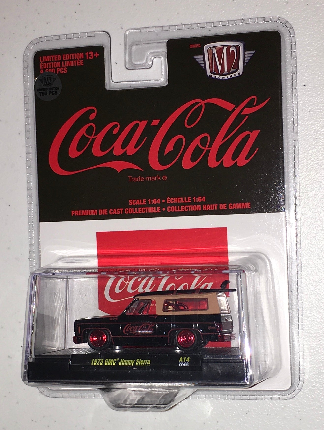 M2 Machines Coca Cola 1:64 die cast 1973 GMC Jimmy Sierra with