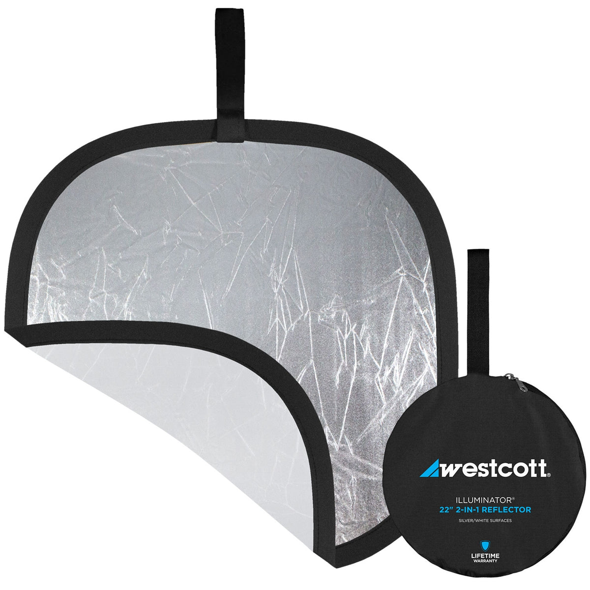 Westcott Illuminator Collapsible 2-in-1 Silver/White Bounce Reflector (48  x 72) New-In-Box at Roberts Camera