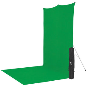 X-Drop Wrinkle-Resistant Sweep Backdrop Kit - Chroma-Key Green Screen