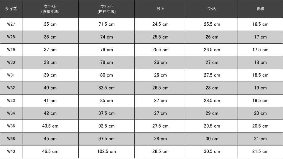 the strike gold regular tapered size chart