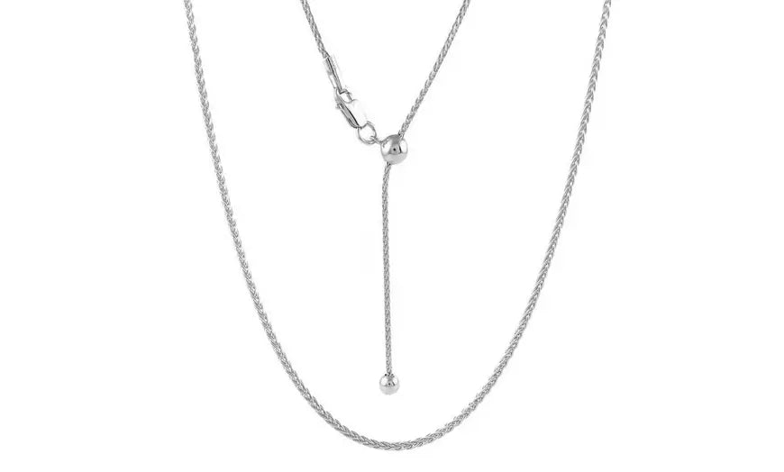 Italian Sterling Silver 16 to 24 Inch Adjustable Chains