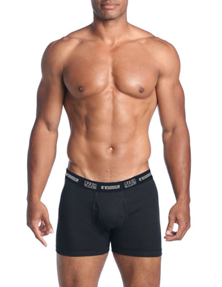 Pro Club Men's 2-Pack Comfort Soft Cotton Boxer Brief, Black/Heather Grey,  Small at  Men's Clothing store