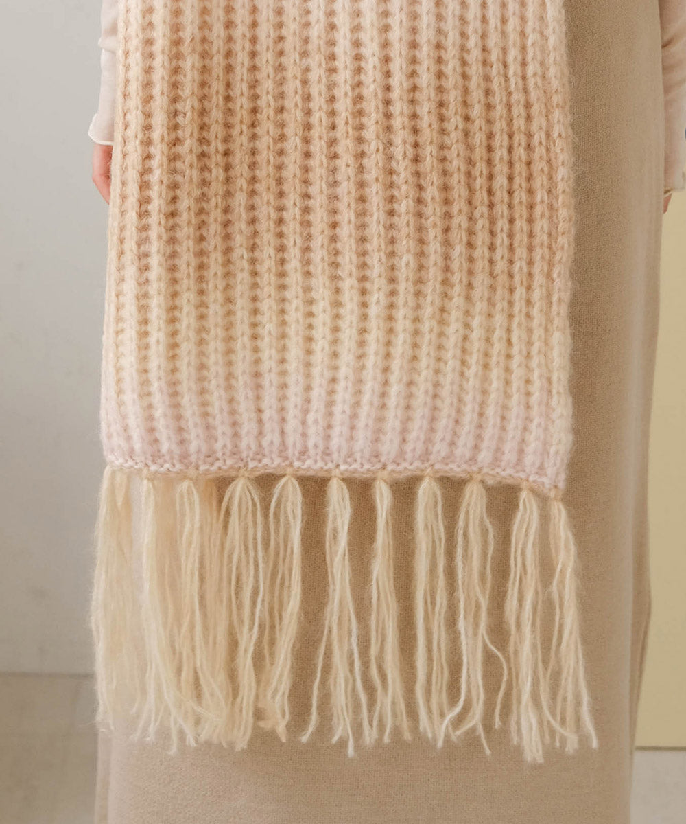 GRADATION KNIT VOLUME SCARF