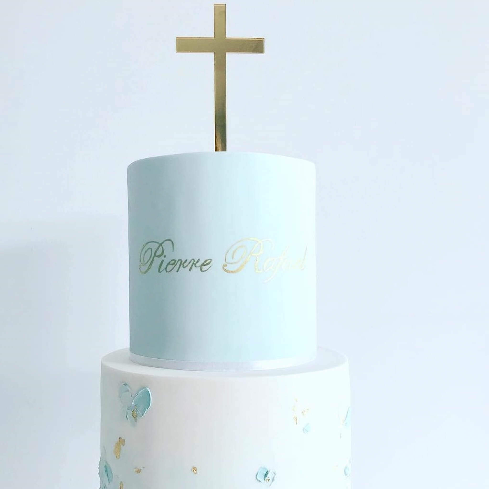 Christening Cake Topper | Baptism Cake Topper | Etched Engraving