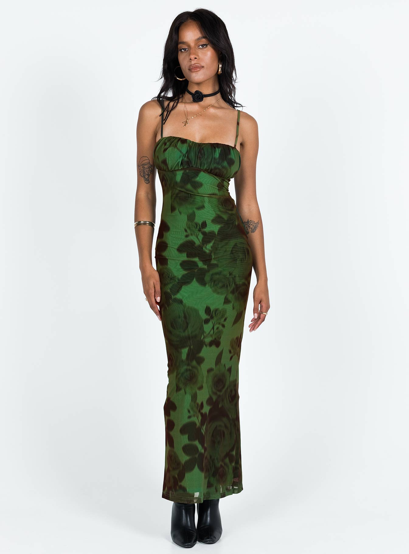 JGR & STN Thorne Maxi Dress Green