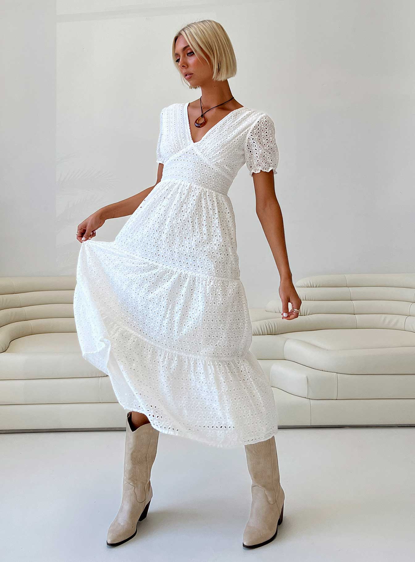 Durna Maxi Dress White
