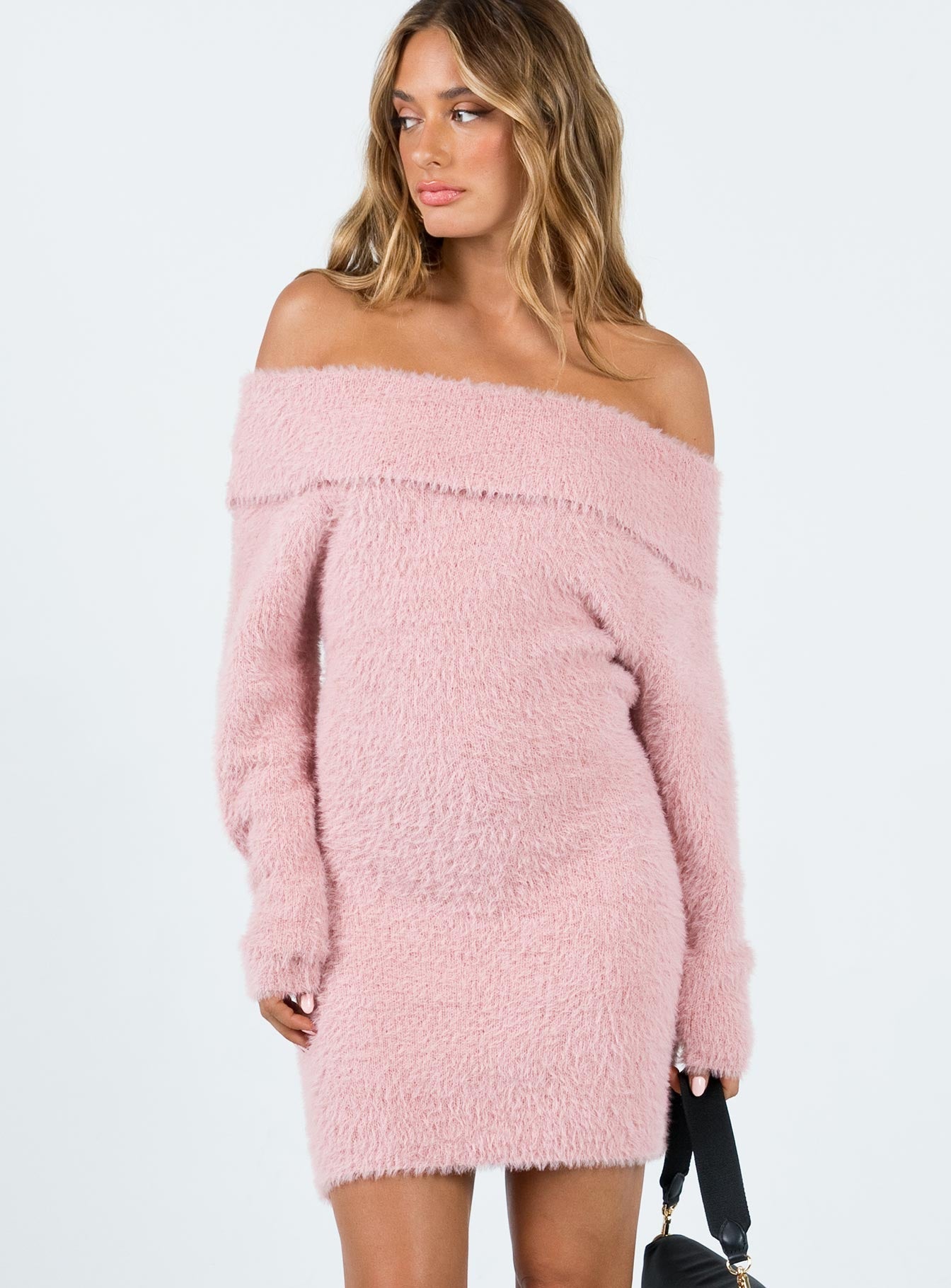 Mirrabrook Off The Shoulder Mini Dress Pink