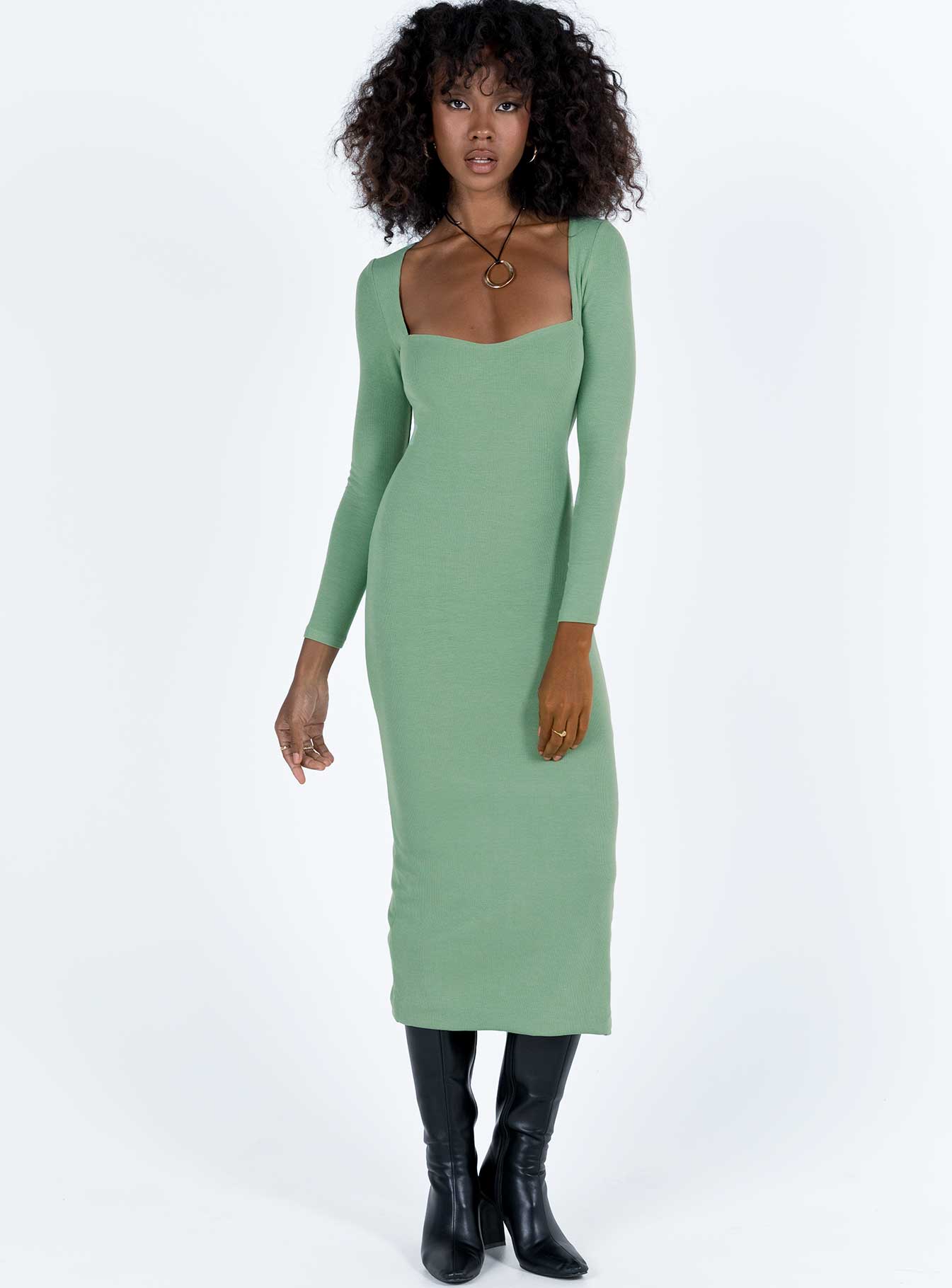 Nolan Midi Dress Green