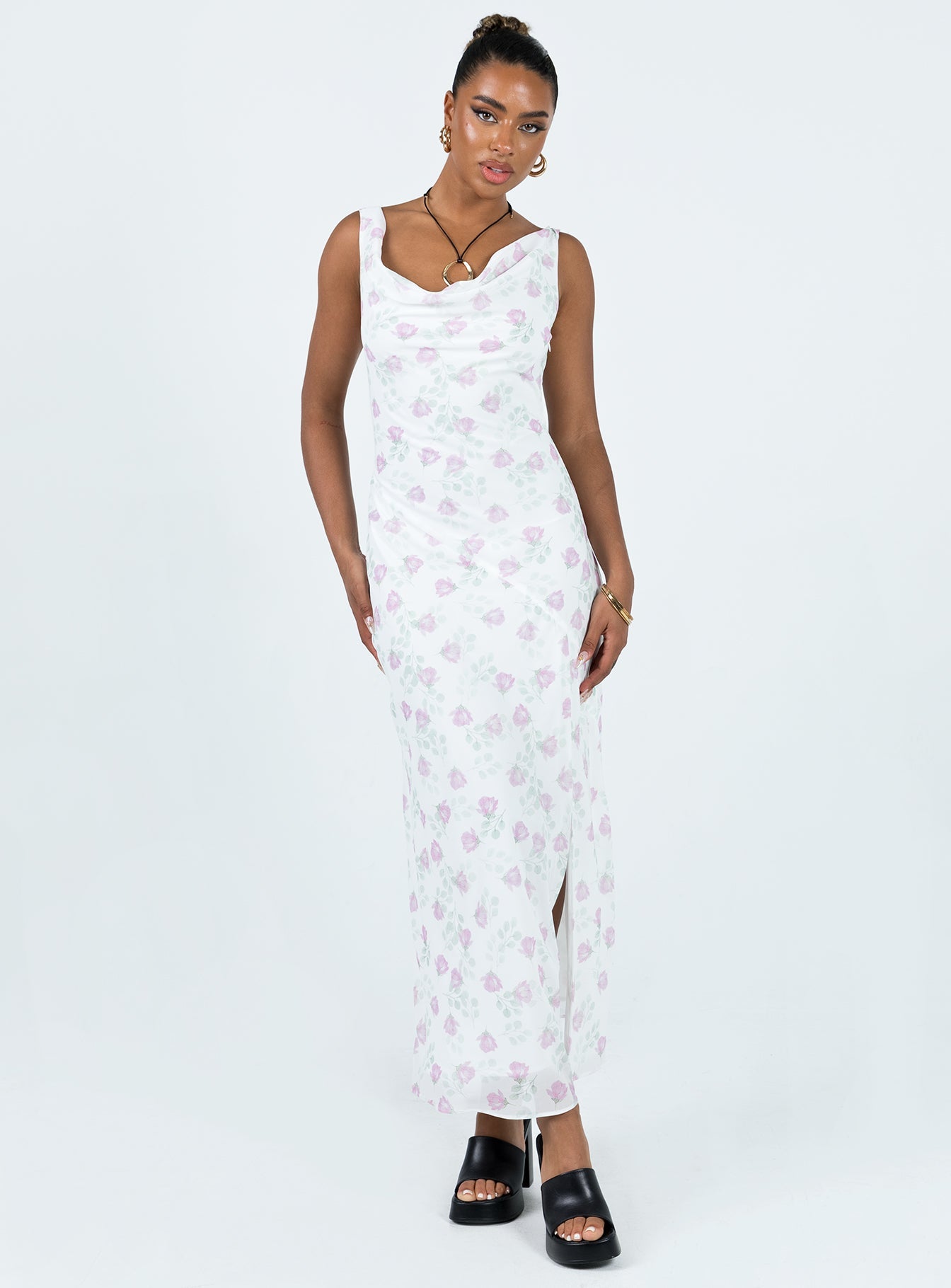 Asbyn Maxi Dress White Floral