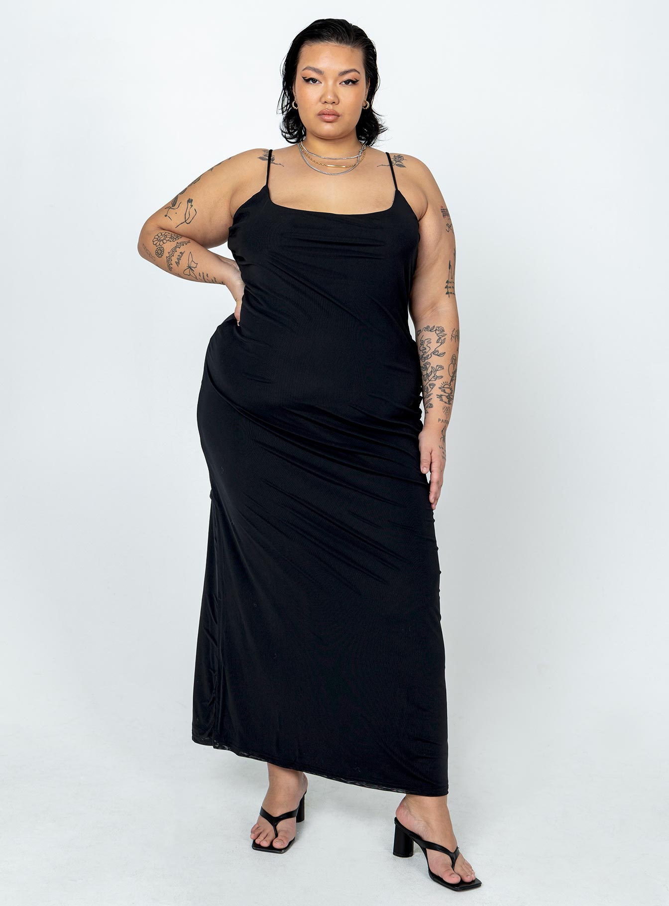 Knox Maxi Dress Black Curve