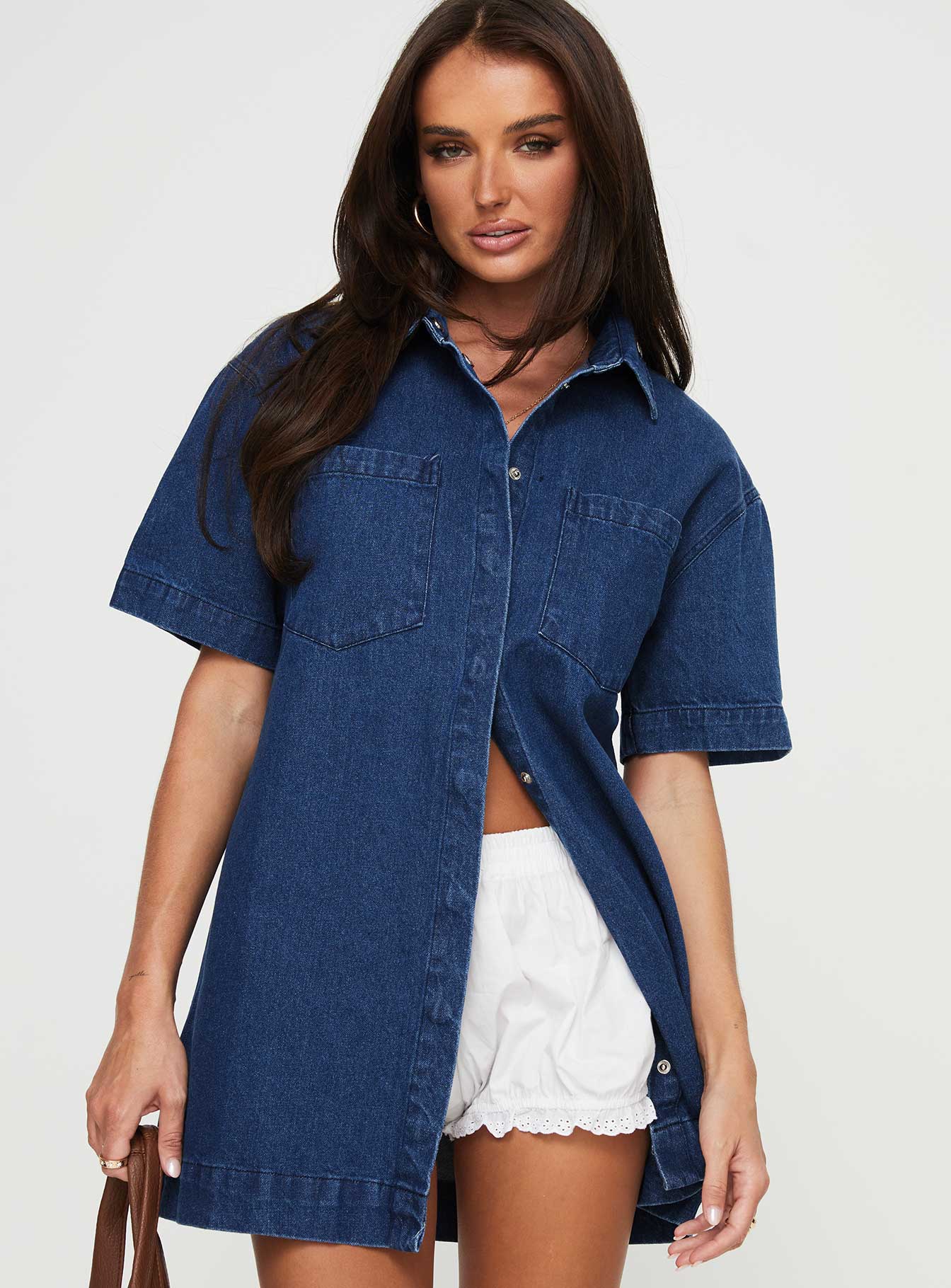 Haun Denim Mini Dress Dark Wash