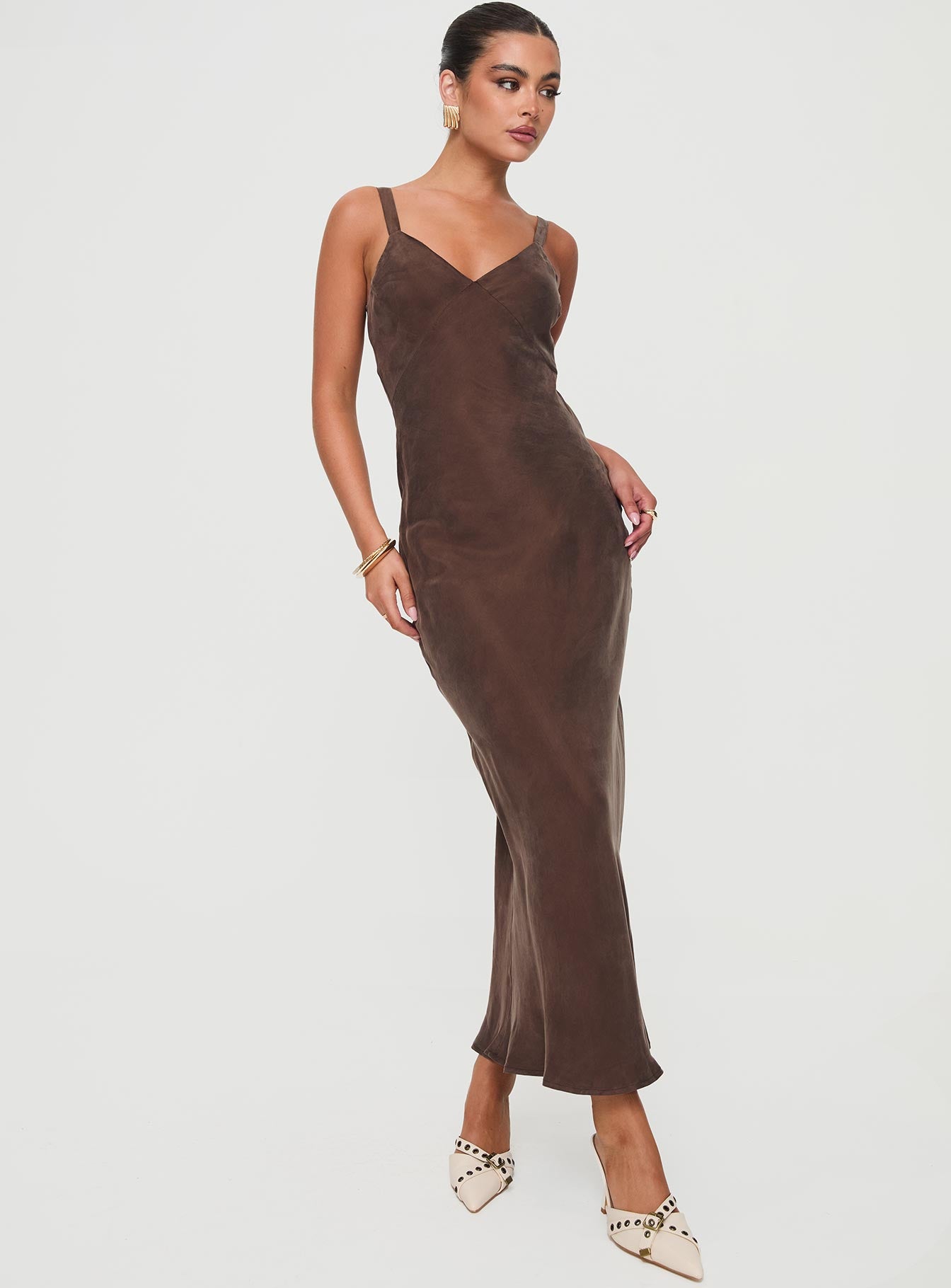 Laurette Maxi Dress Brown