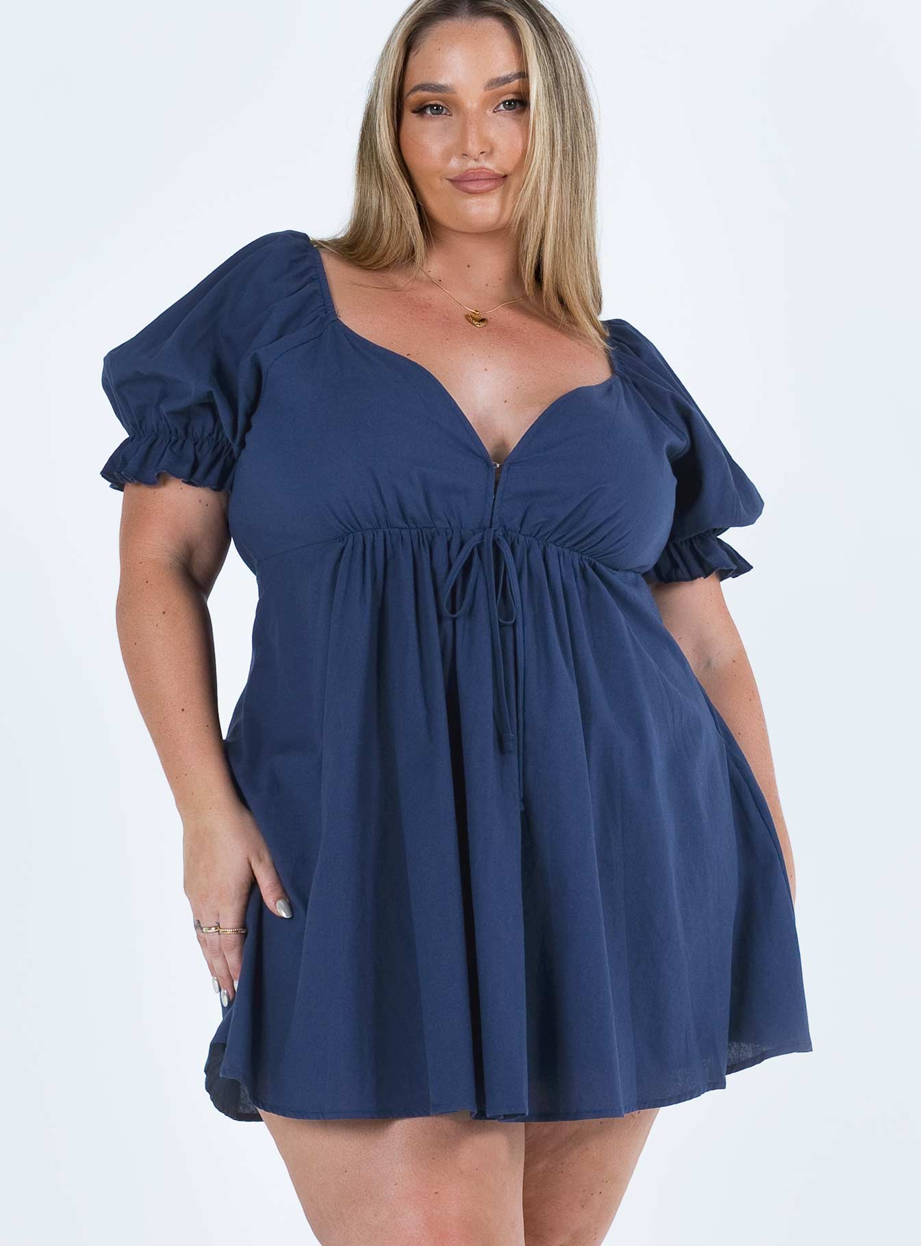 Blissful Mini Dress Navy Curve