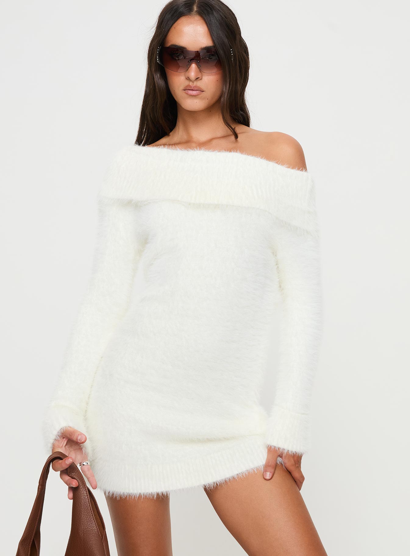 Buchen Sweater Dress White