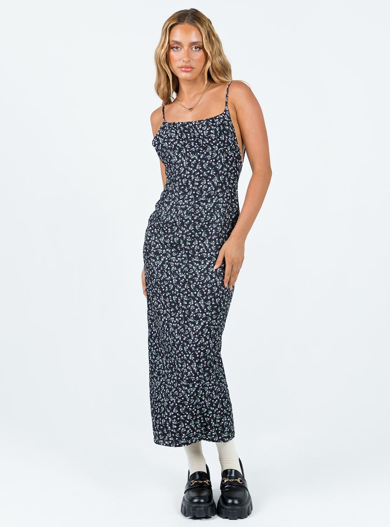 Arkana Maxi Dress Black Floral