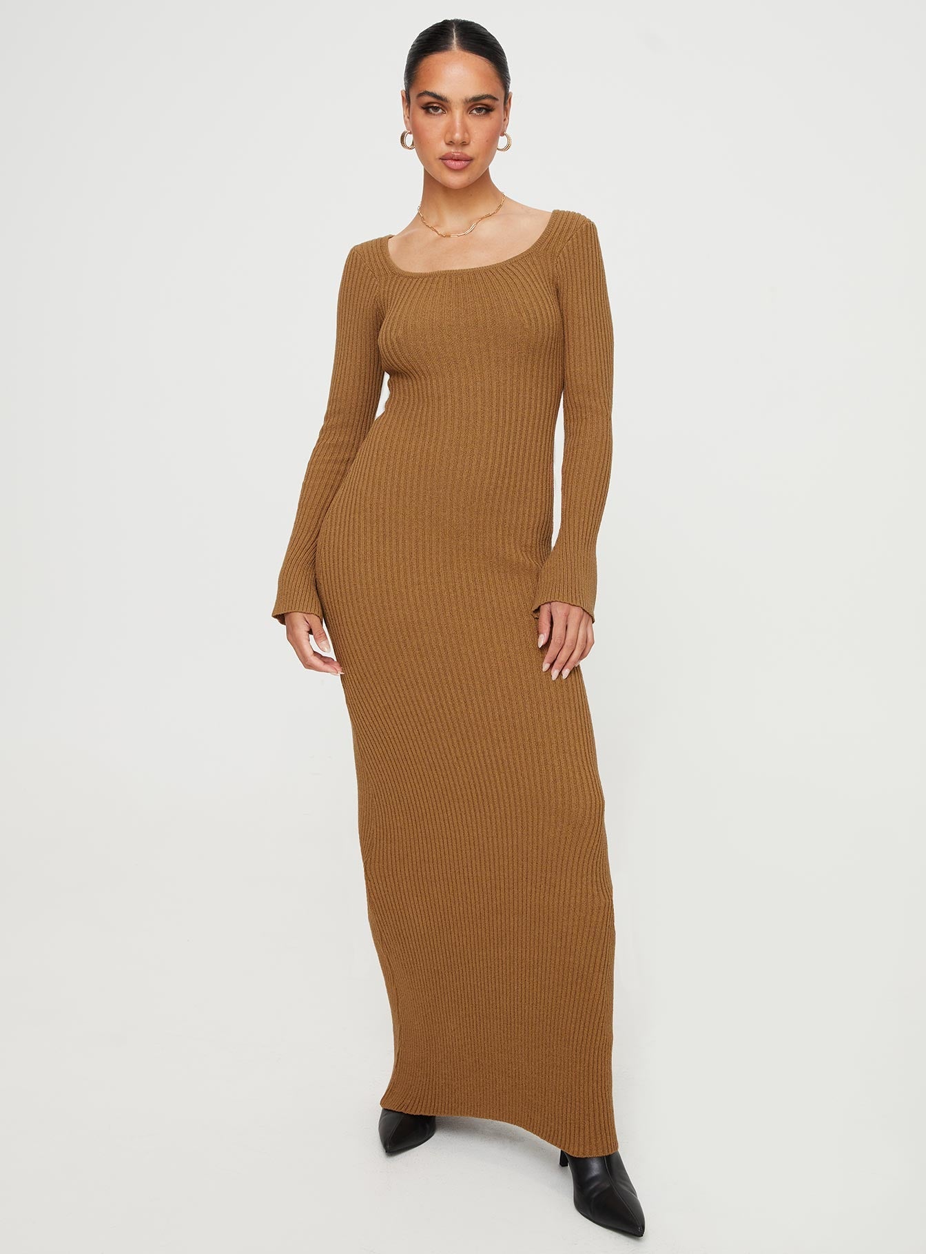 Brownhall Long Sleeve Maxi Dress Mocha