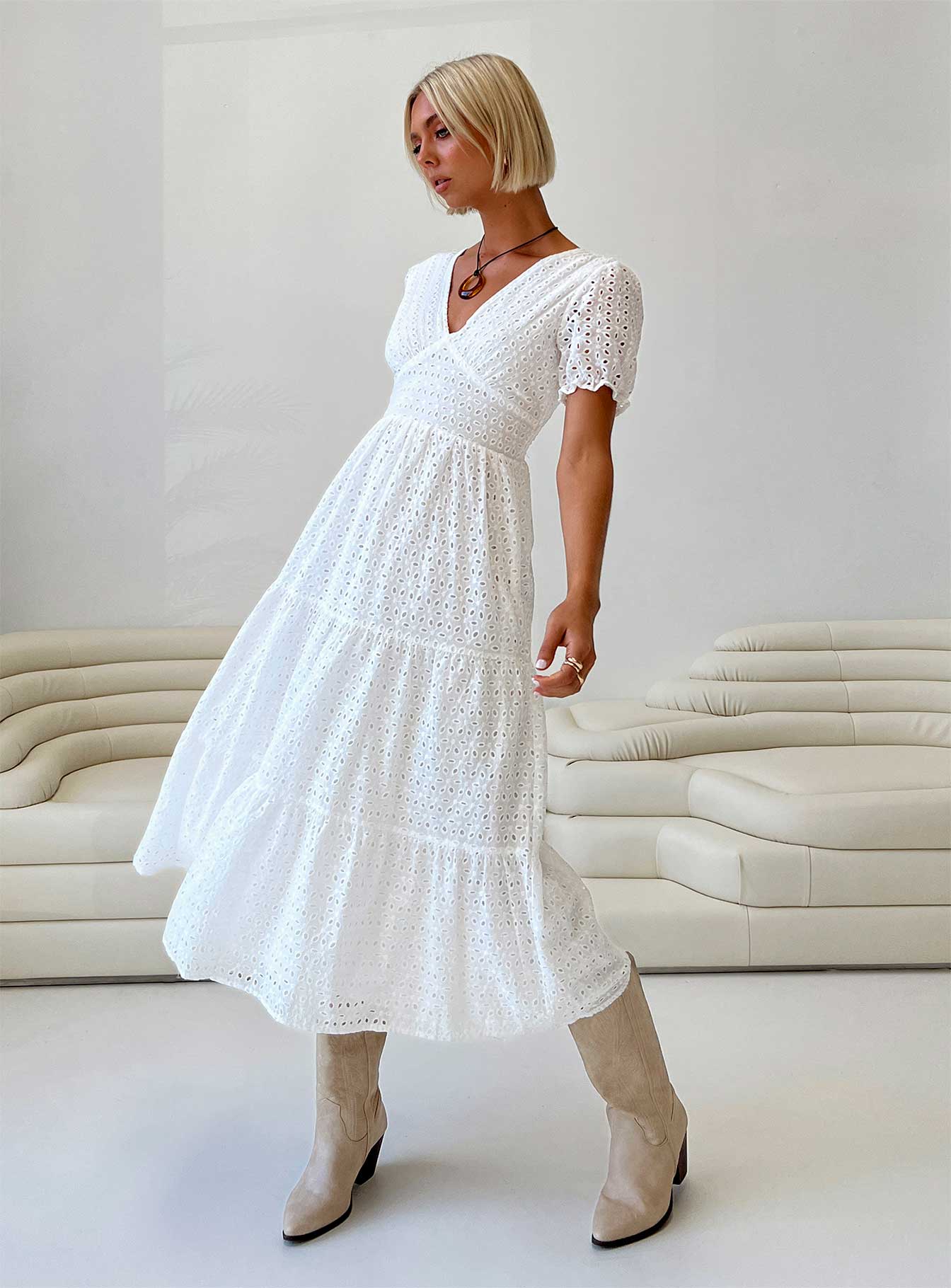 Durna Maxi Dress White