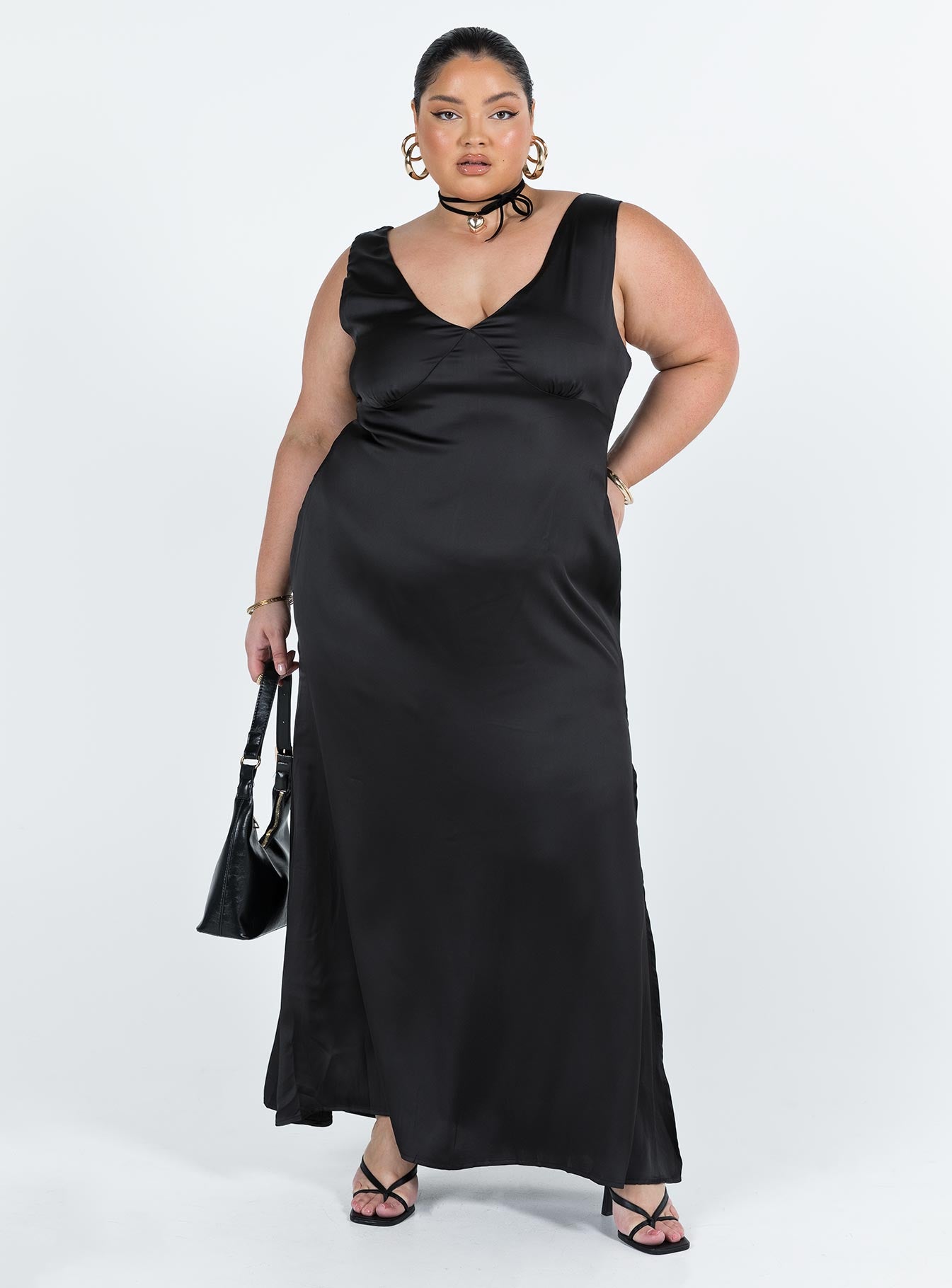 Lynsey Midi Dress Black Curve