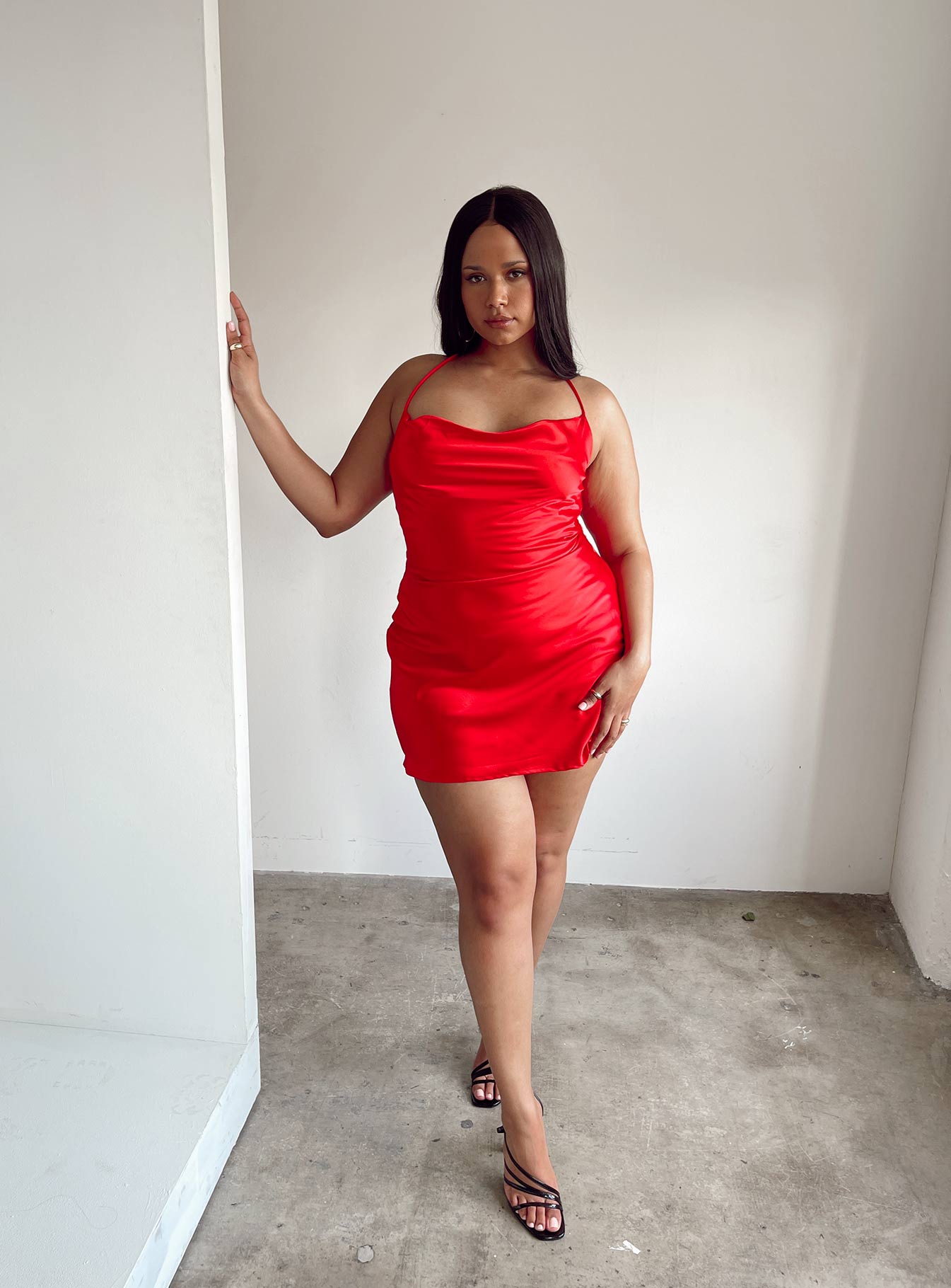 Celena Mini Dress Red Curve