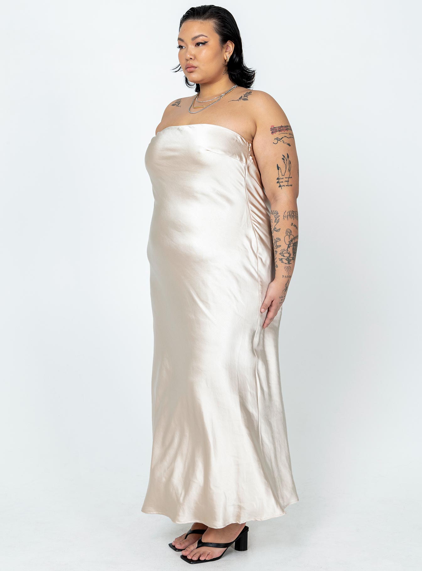 Haley Maxi Dress Champagne Curve