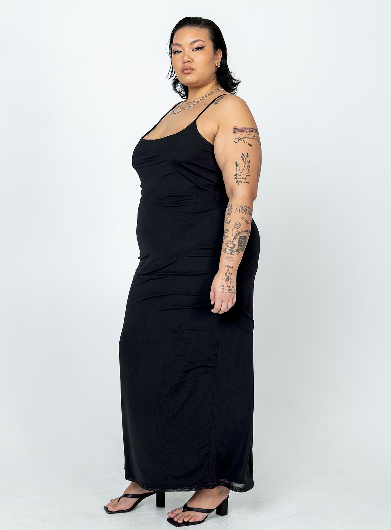 Knox Maxi Dress Black Curve