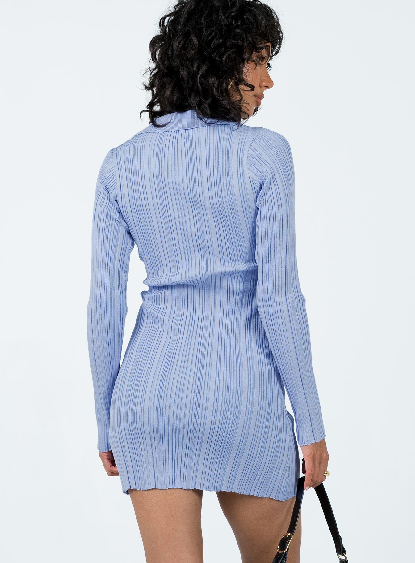 Palermo Long Sleeve Mini Dress Blue