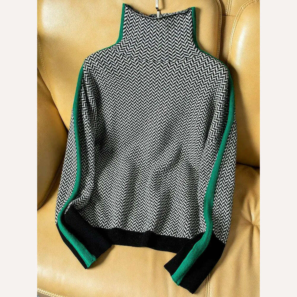 korean Pullover Sweater knitted sweaters knit jumpers for women fashion 2023 sweater Female Women’s Turtleneck knitwears tops