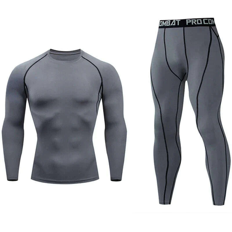 Men’s Gym Clothing Short Running Man Compression tights  perspiration Track suit Gym Man black T shirt Sport Pants S-XXXXL
