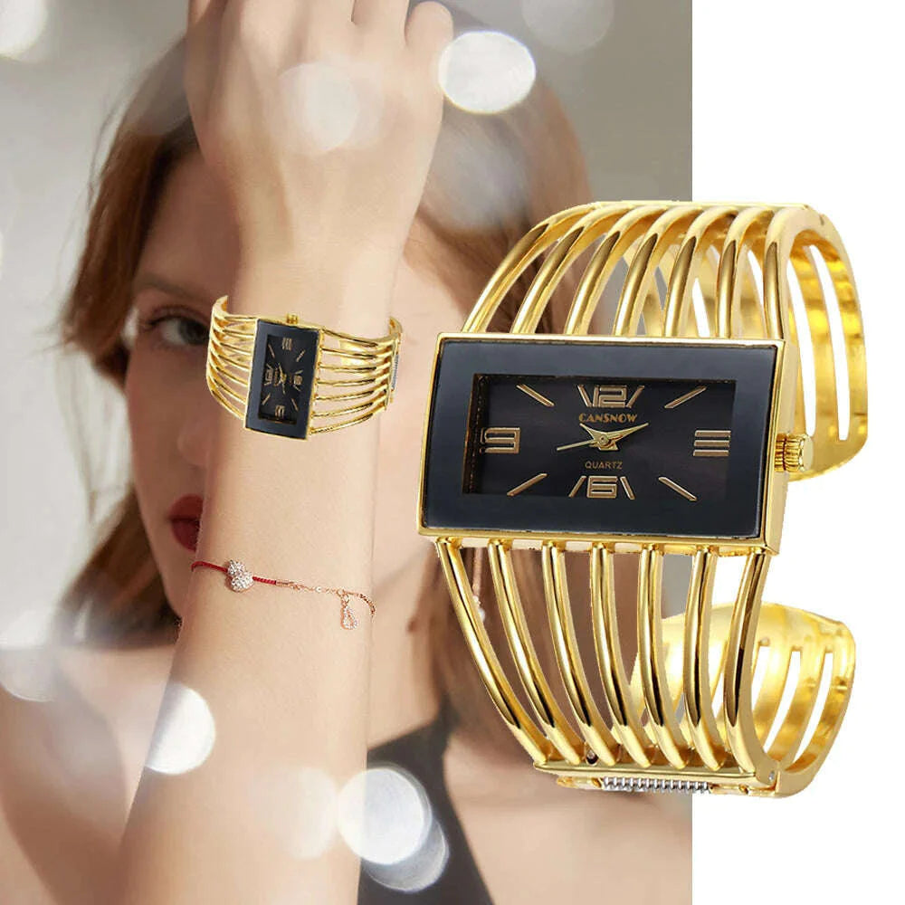 Women's Watches New Luxury Bangle Steel Bracelet Fashion Rectangle Small Dial Ladies Quartz Wristwatches Clock Relogio Feminino