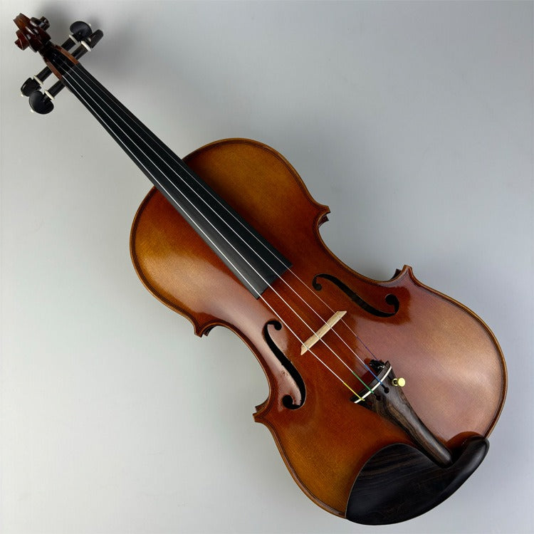 Professional Tiger Pattern Solid Wood Violin with Premium Oil Varnish Craftsmanship