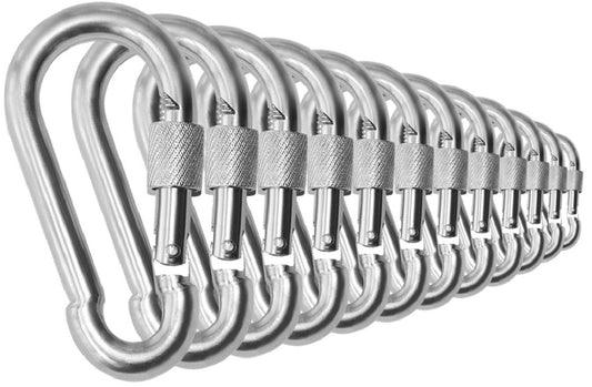 Generic CBTONE 8 Pack 3 Inch Spring Snap Hook Stainless Steel 304 Carabiner Clips  Heavy Duty