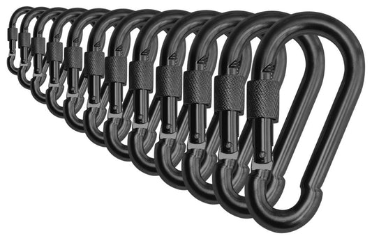 Stainless Steel Carabiner Snap Hooks: Heavy Duty, 200-500lb Load, 6 Packs  12