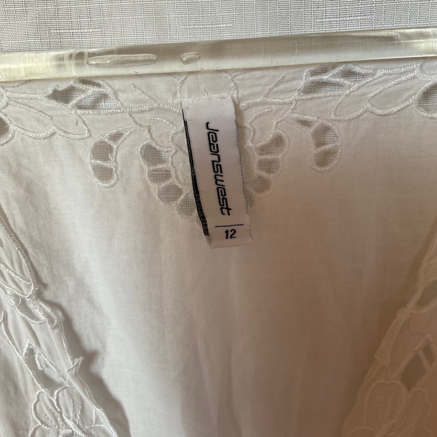 SIZE 12 WOMENS JEANSWEST White Tunic