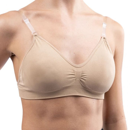 Seamless Clear Back Bra – Dancer's Image