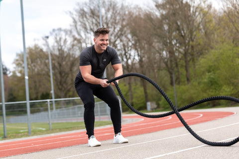 VirtuFit Battle rope in action by athlete