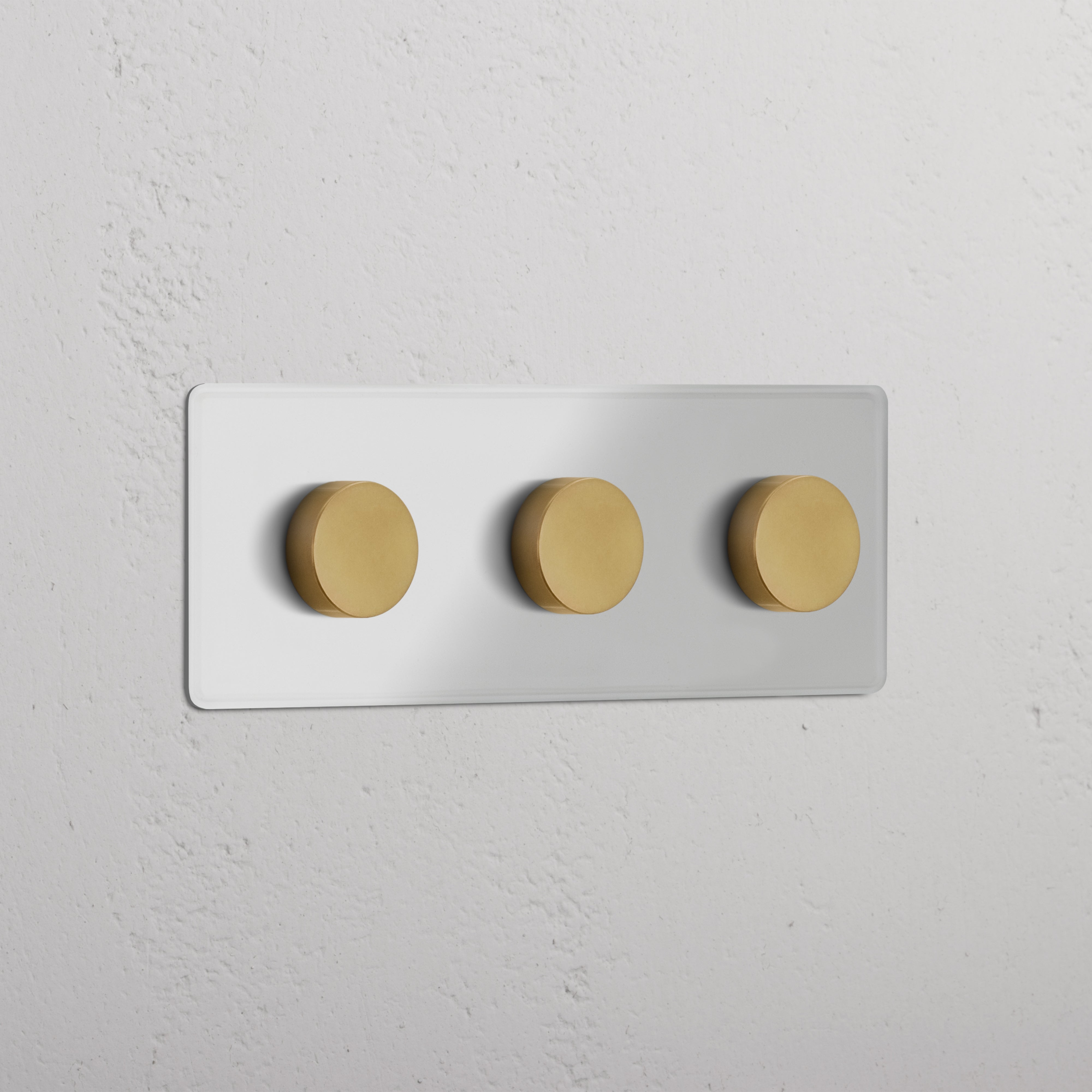 An image of Corston Architectural Detail | Kew Drievoudige 3x dimmer | Doorzichtig antiek me...
