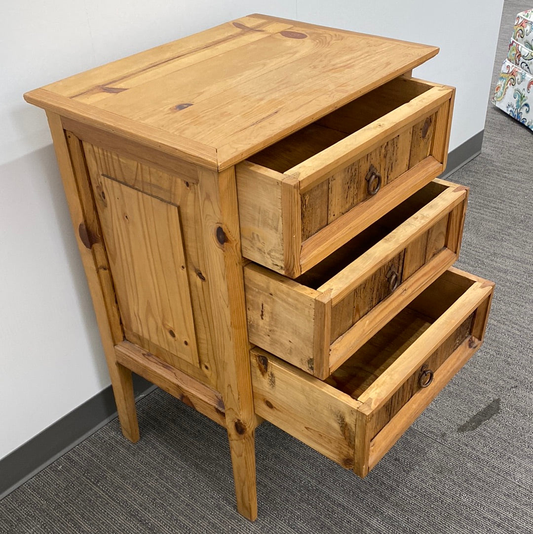 Mexican Pine 3-Drawer Table