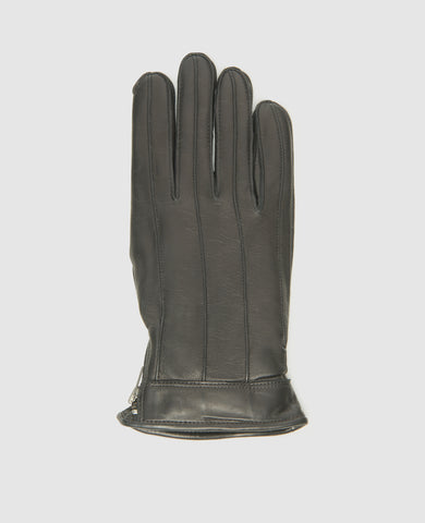 Gloves with zipper - Black